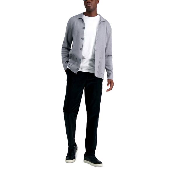 Kenneth Cole Reaction Men Slim-Fit Stretch Corduroy Pants Black 38WX32L 12636 - Picture 1 of 1